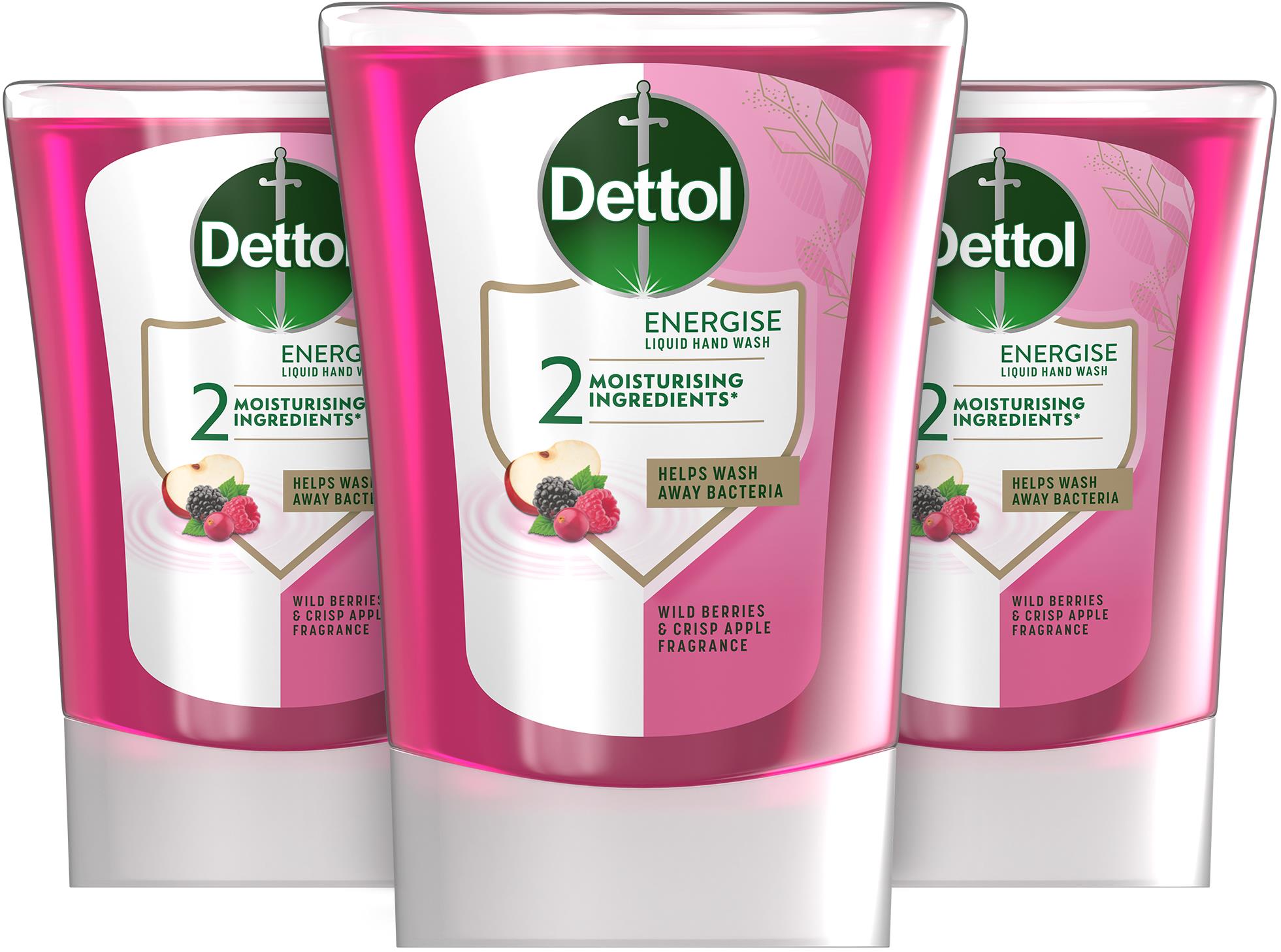DETTOL Érintés nélküli kézmosó készülék utántöltő - Erdei gyümölcs, 3× 250 ml