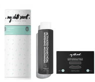 My White Secret Activated Charcoal Package ( whitening strips + mouthwash ) - Dental Hygiene Set