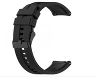 Black Silicone Strap 22mm Colour: Black - Watch Strap
