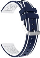 Blue and White Silicone Strap 22mm - Watch Strap