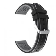 Black and Grey Silicone Strap 22mm - Watch Strap