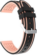 Black and Pink Silicone Strap 22mm - Watch Strap