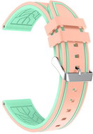 Pink and Green Silicone Strap 22mm - Watch Strap