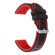 Black and Red Silicone Strap 22mm - Watch Strap