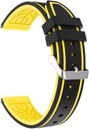 Black and Yellow Silicone Strap 22mm - Watch Strap