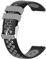 Black and Grey Perforated Strap 22mm - Watch Strap