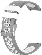 Grey and White Perforated Strap 22mm - Watch Strap