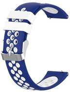 Blue and White Perforated Strap 22mm - Watch Strap