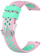 Pink and Green Perforated Strap 22mm - Watch Strap
