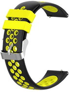Black and Yellow Perforated Strap 22mm - Watch Strap