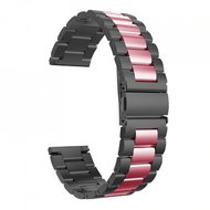 Black and Pink Metal Strap 20mm - Watch Strap