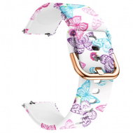 Silicone Strap 20mm Pattern Butterflies - Watch Strap