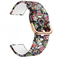 Silicone Strap 20mm Skull Pattern - Watch Strap