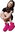 Wrap slippers for children's feet, 23-26, pink