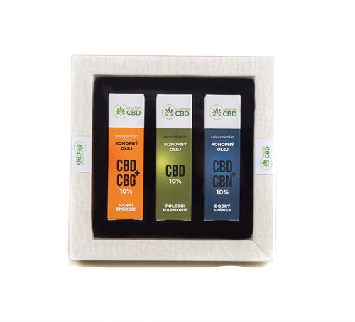 MasterCBD Hemp oil gift set CBD + CBG + CBN, 3×10 ml - CBD - Main image