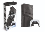 Maxx Tech PS5 Slim Faceplates Kit - Black Wave - Játékkonzol burkolat