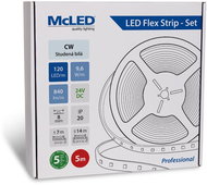 McLED Set LED strip 5m, CW, 9,6W/m - LED Light Strip