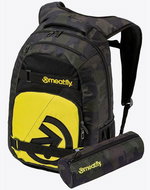 Meatfly Exile, Rampage Camo / Sulphur, 24 L + free pencil case - School Backpack