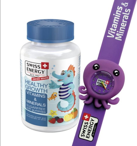 Swiss Energy Healthy Growth Soft Gummies, 60 pcs + GIFT Watch - Multivitamin - Main image