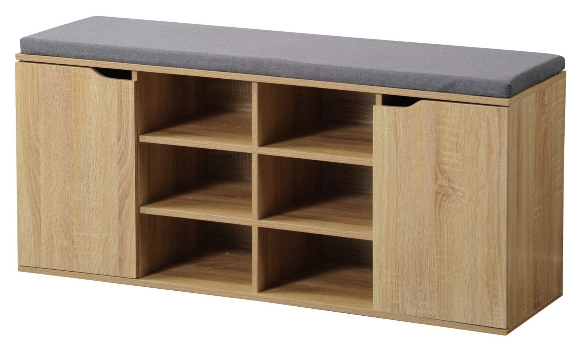 Kesper cipőtartó ülőkével, sonoma tölgy, 103×48×30,5 cm