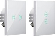 Meross UK/EU Smart WiFi Wall Switch White - 2 Gang - Kapcsoló