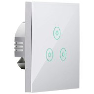 Meross UK/EU Smart WiFi Wall Switch White - 3 Gang - Switch