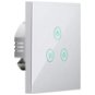 Meross UK/EU Smart WiFi Wall Switch White - 3 Gang - Switch
