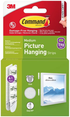 3M Command™ Image Hanging Strips, 4 Sets, load capacity 5 kg - Hooks - Main image