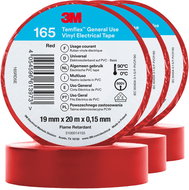 3M Insulating Tape Temflex 165, size 15 mm x 10 m x 0,15 mm, colour red, 3 pcs - Electrical Tape