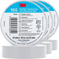 3M Insulating tape Temflex 165, size 15 mm x 10 m x 0,15 mm, colour white, 3 pcs - Electrical Tape