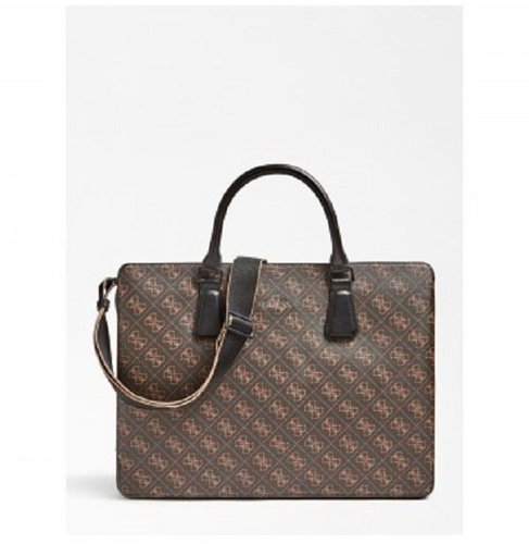 GUESS Messenger - Vezzola 4g Logo Messenger Bag - Brown - Carryall - Main image