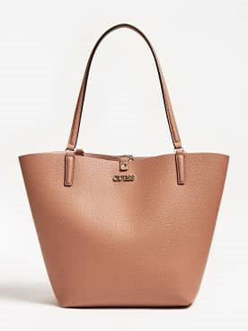 GUESS Alby Pochette Shopper - Taupe/Blush - Handbag - Main image