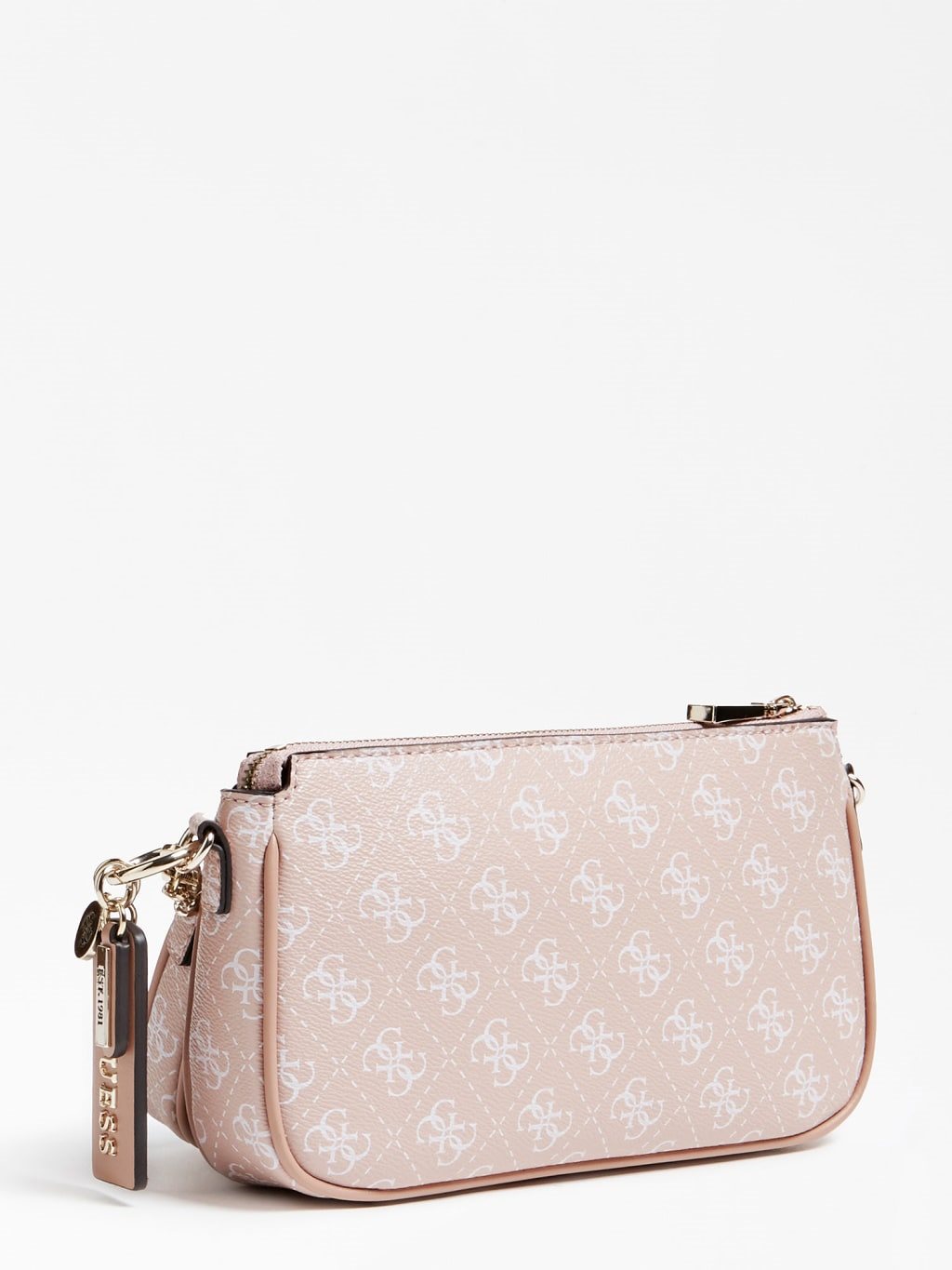 GUESS Arie Crossbody 4g Logo All Over Rose Handbag alza.sk