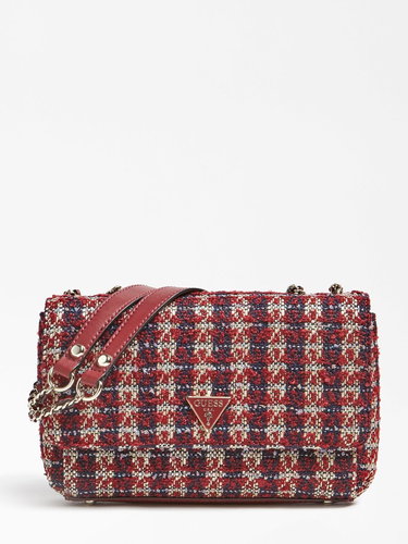 GUESS Cessily Tweed GUESS Merlot - Handbag - Main image