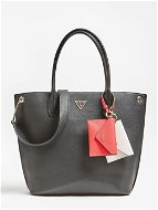 GUESS Kirby Pochette Charm Shoulder Bag - Black - Handbag