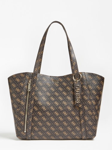 GUESS Naya 4g Logo All Over Shopper - Brown - Handbag - Main image
