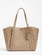 GUESS Naya 4g Logo All Over Shopper - Latte - Handbag