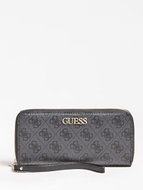 GUESS Alby All-Over 4g Logo Wallet - Coal - Wallet