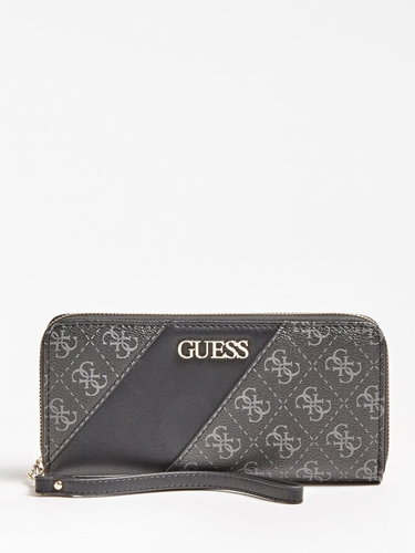GUESS Camy 4g Logo Colour-Block Wallet Striped - Coal Multi - Wallet - Main image