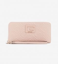 GUESS Janay Quilted Maxi Wallet - Rosewood - Wallet - Main image