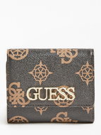 GUESS Uptown Chic Logo Mini Wallet / Small Trifold - Brown - Wallet