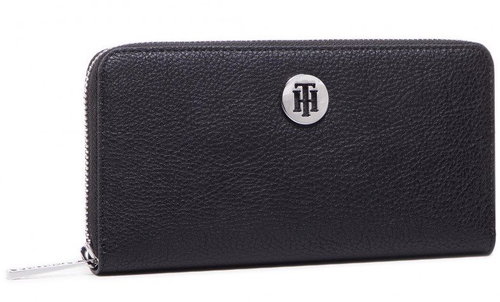 TOMMY HILFIGER The Core Large Zip-Around Wallet AW0AW08489 Black - Wallet - Main image