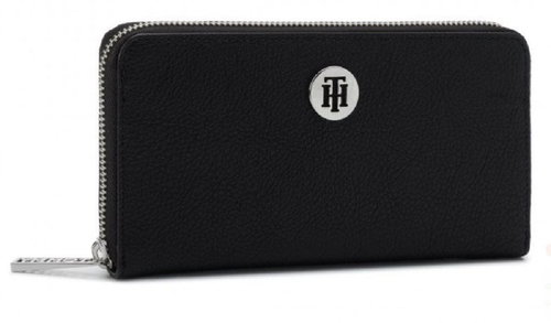 TOMMY HILFIGER The Core Zip-Around Wallet AW0AW06847 Black - Wallet - Main image