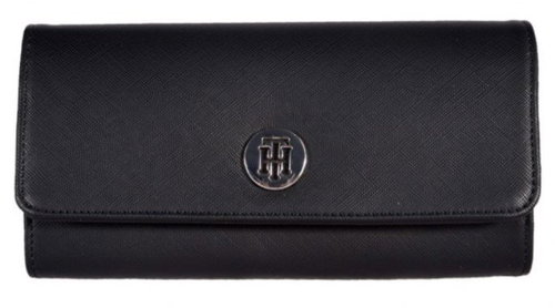 TOMMY HILFIGER The Core Large Flap Wallet AW0AW07114 Black - Wallet - Main image
