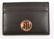 TOMMY HILFIGER Classic Saffiano Card Holder, Brown - Wallet