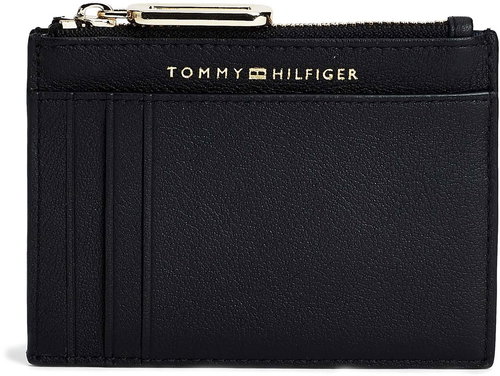 TOMMY HILFIGER Soft Turnlock Credit Card Holder AW0AW08029 Black - Wallet - Main image