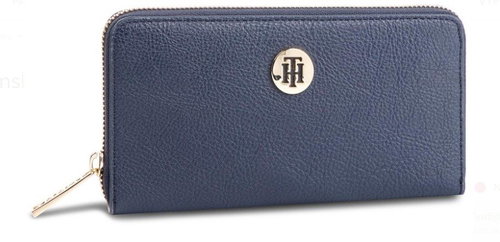 TOMMY HILFIGER The Core Large Zip Wallet AW0AW06840 Navy Blue - Wallet - Main image