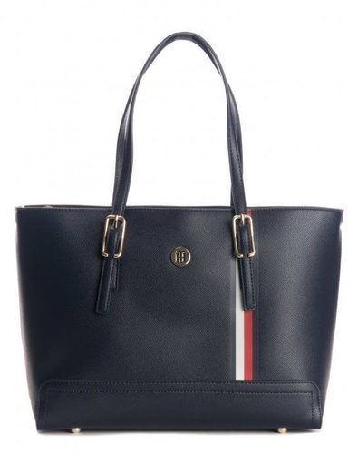 TOMMY HILFIGER Honey Medium Tote AW0AW07933 Sky Captain - Handbag - Main image