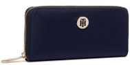 TOMMY HILFIGER Poppy Large Zip-Around Solid Wallet AW0AW08009 Navy Blue - Wallet