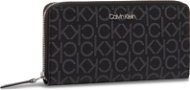 CALVIN KLEIN Logo Zip-Arounf Wallet K60K6065600GJ Black Mono Mix - Peňaženka